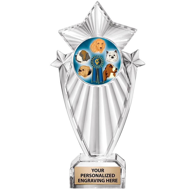 8"CLEAR STARGRAM ICICLE TROPHY