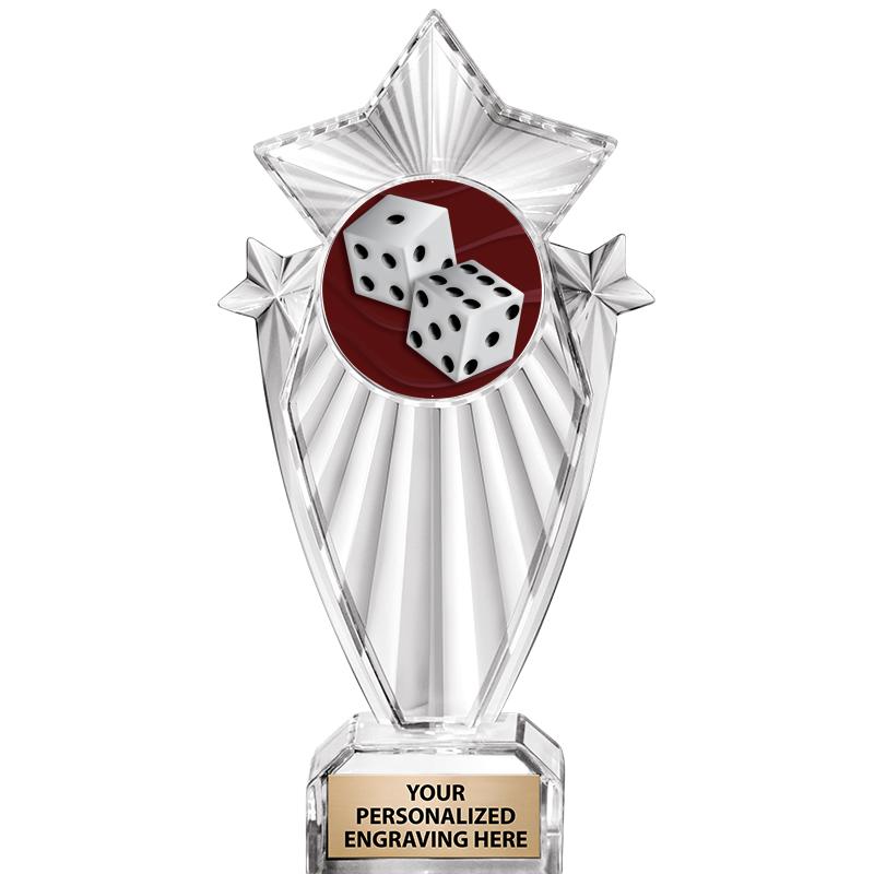 8"CLEAR STARGRAM ICICLE TROPHY