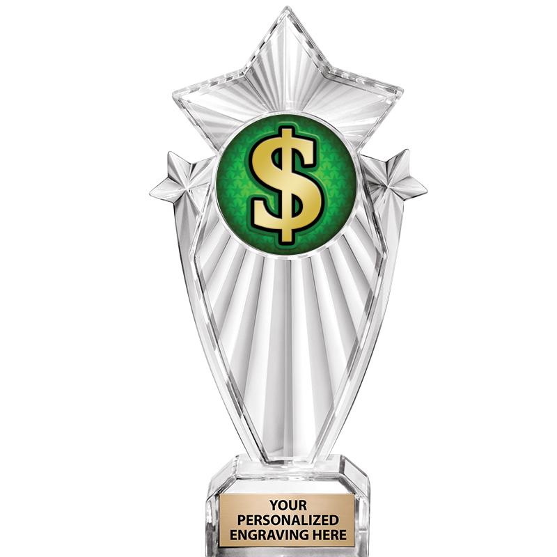 8"CLEAR STARGRAM ICICLE TROPHY