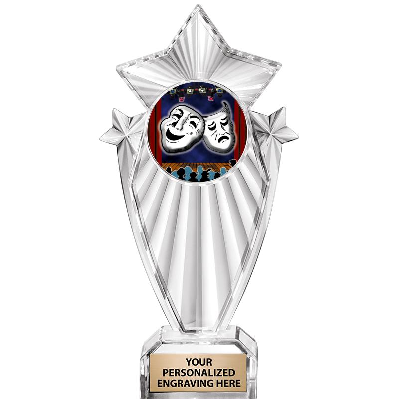 8"CLEAR STARGRAM ICICLE TROPHY