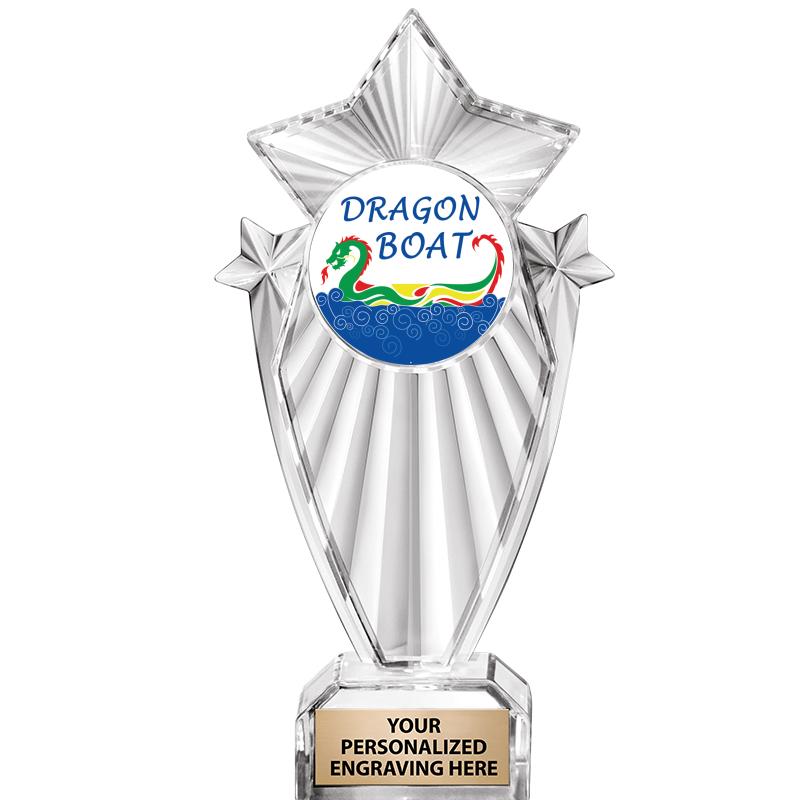 8"CLEAR STARGRAM ICICLE TROPHY