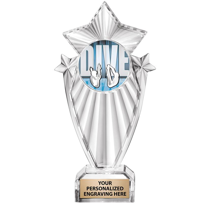 8"CLEAR STARGRAM ICICLE TROPHY