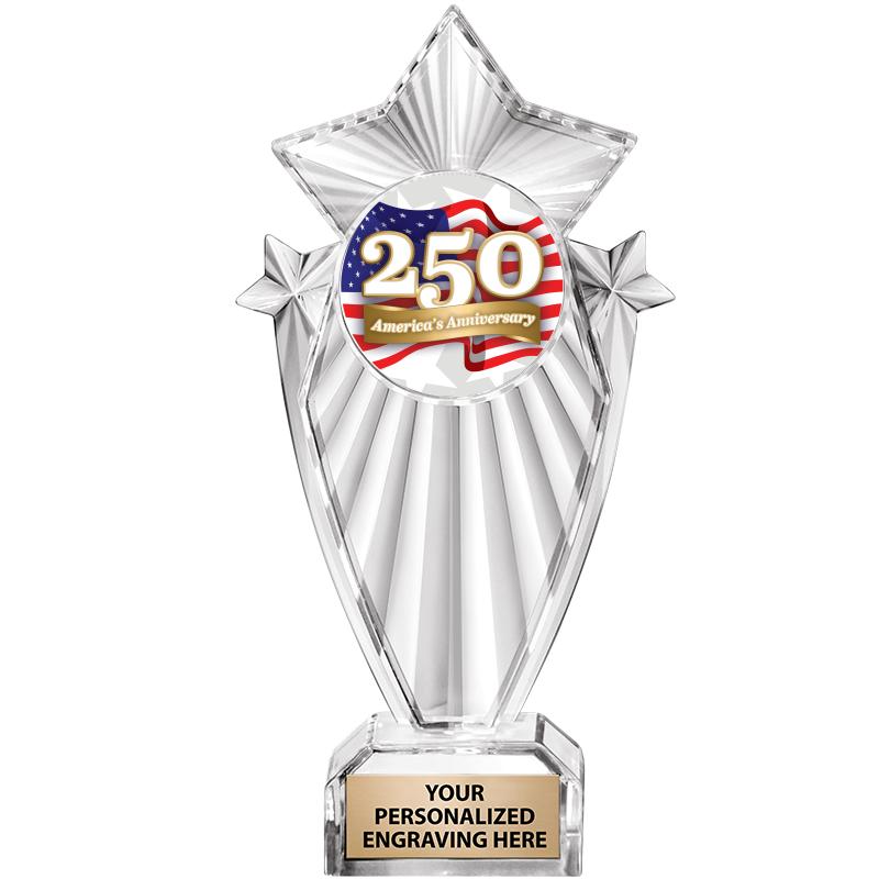 8"CLEAR STARGRAM ICICLE TROPHY