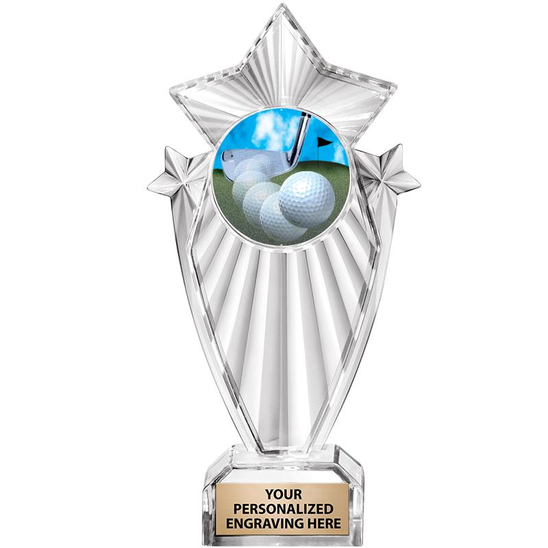 8"CLEAR STARGRAM ICICLE TROPHY