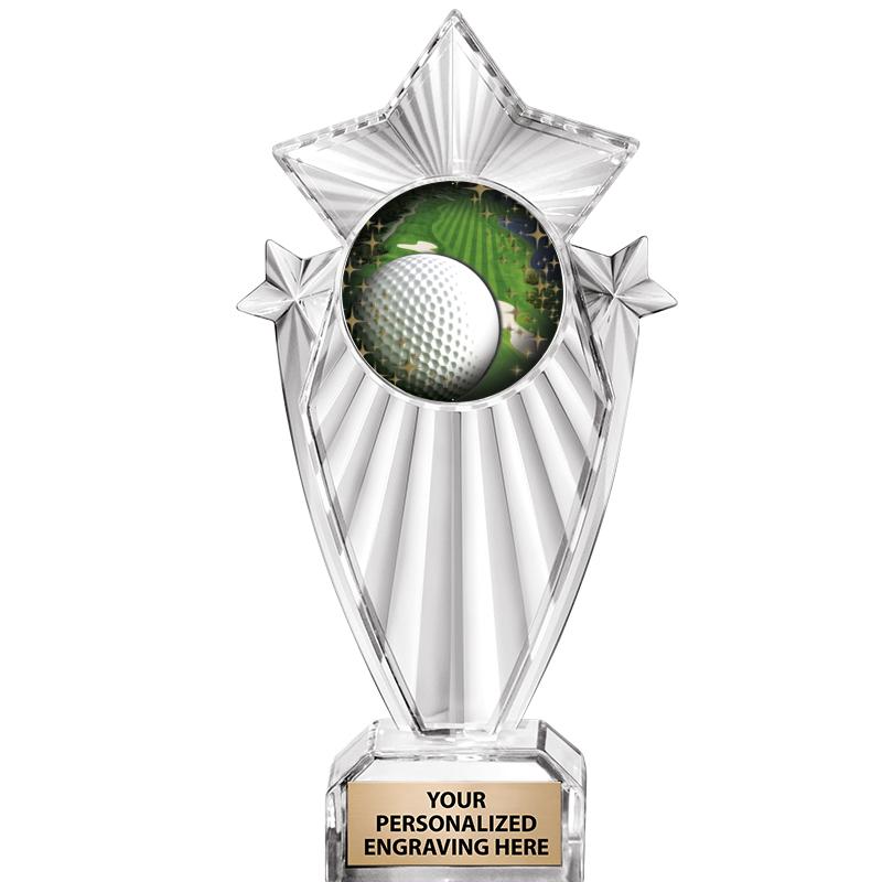 8"CLEAR STARGRAM ICICLE TROPHY