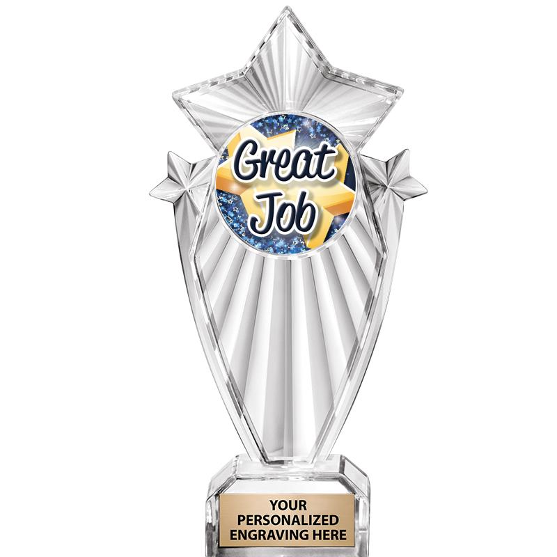 8"CLEAR STARGRAM ICICLE TROPHY