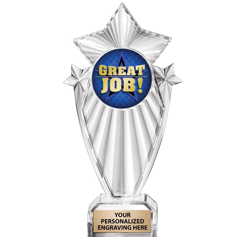 8"CLEAR STARGRAM ICICLE TROPHY