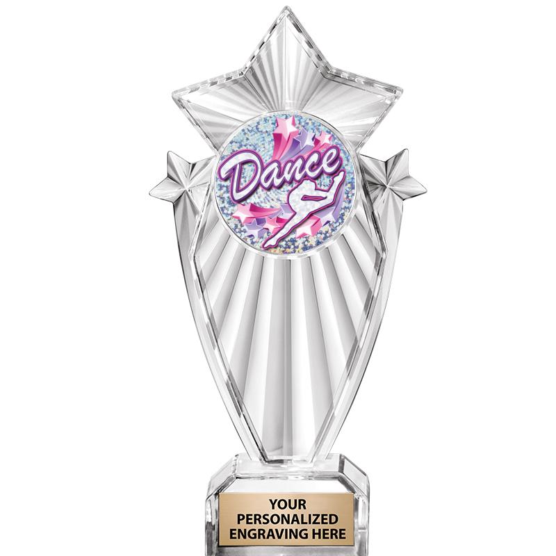 8"CLEAR STARGRAM ICICLE TROPHY