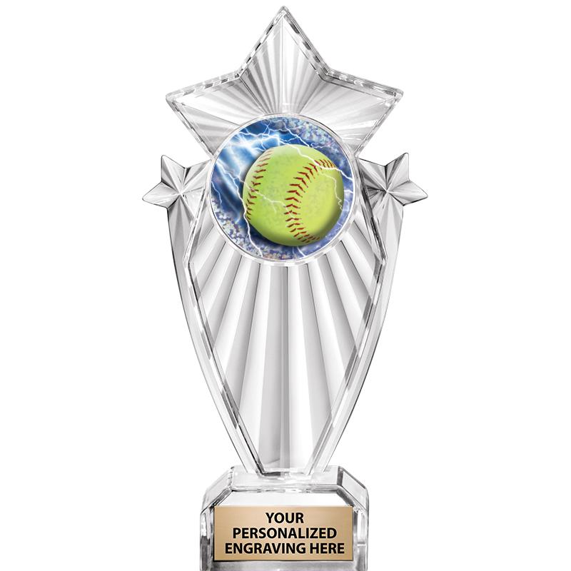 8"CLEAR STARGRAM ICICLE TROPHY