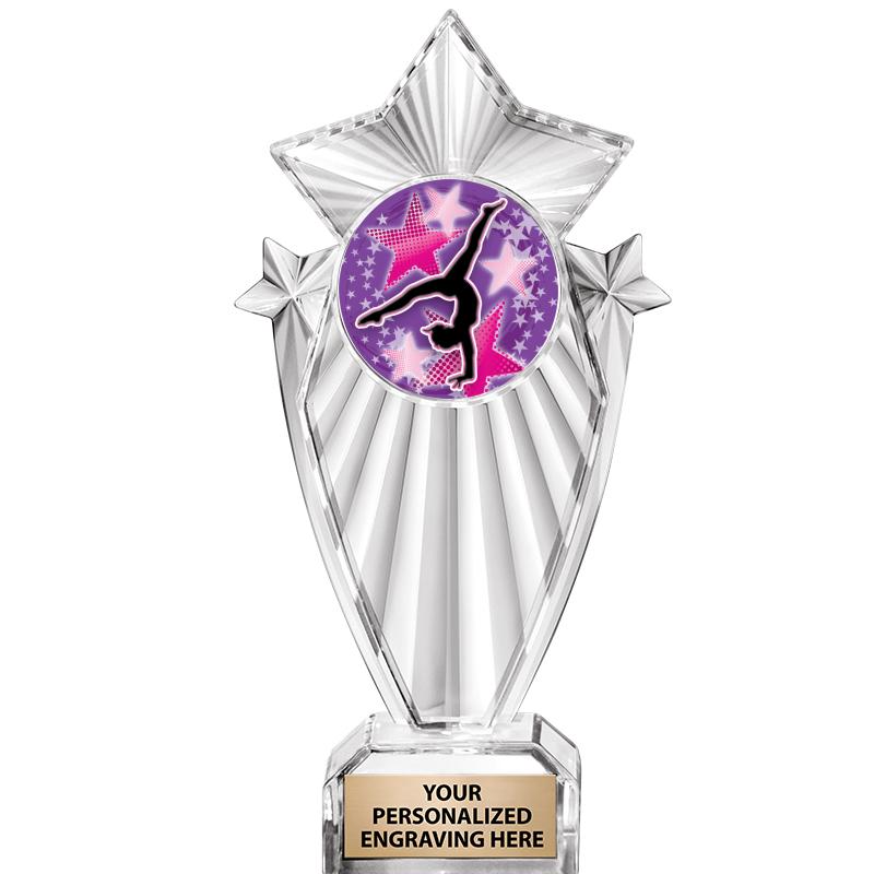 8"CLEAR STARGRAM ICICLE TROPHY