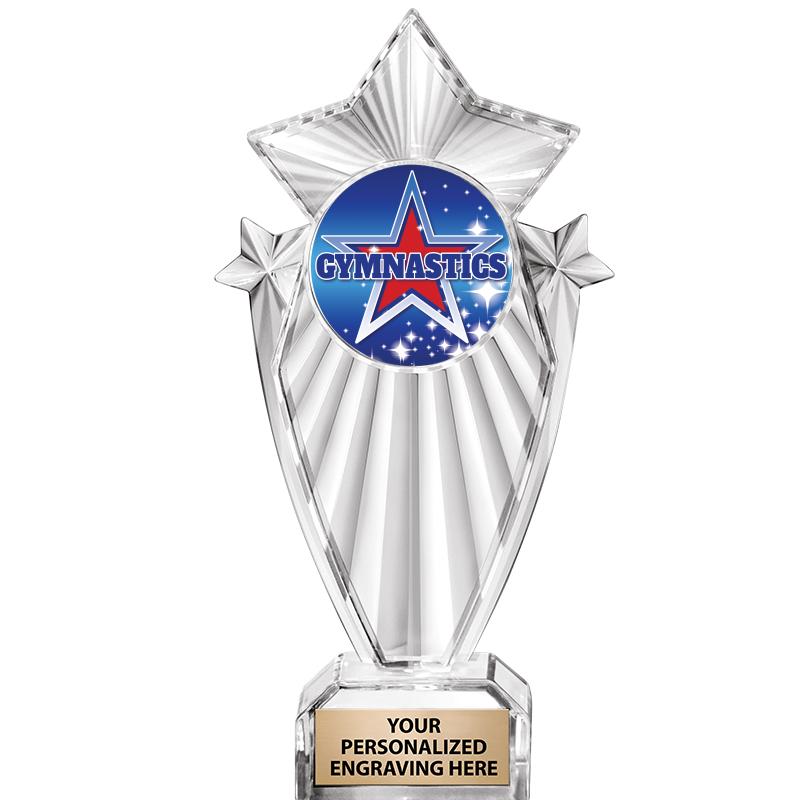 8"CLEAR STARGRAM ICICLE TROPHY