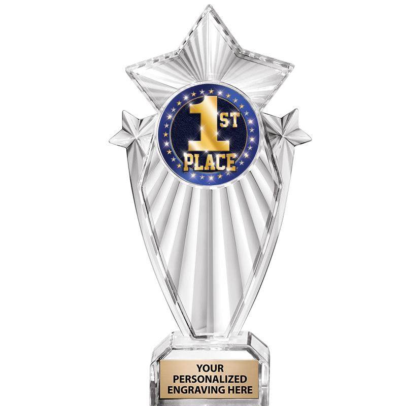 8"CLEAR STARGRAM ICICLE TROPHY