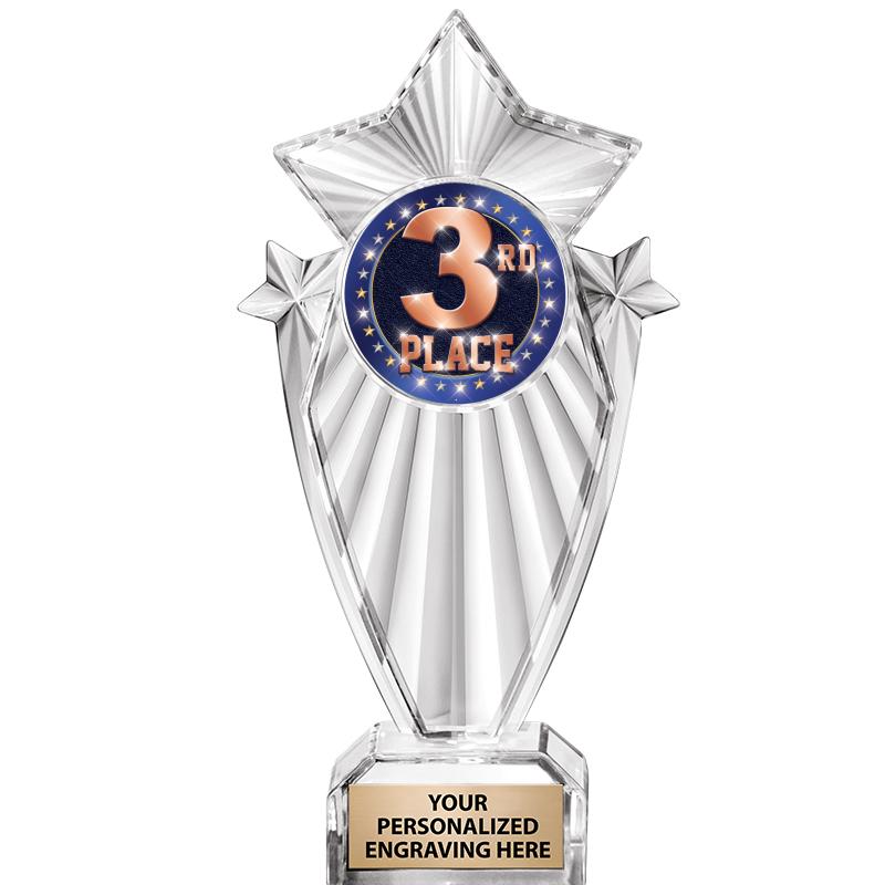 8"CLEAR STARGRAM ICICLE TROPHY