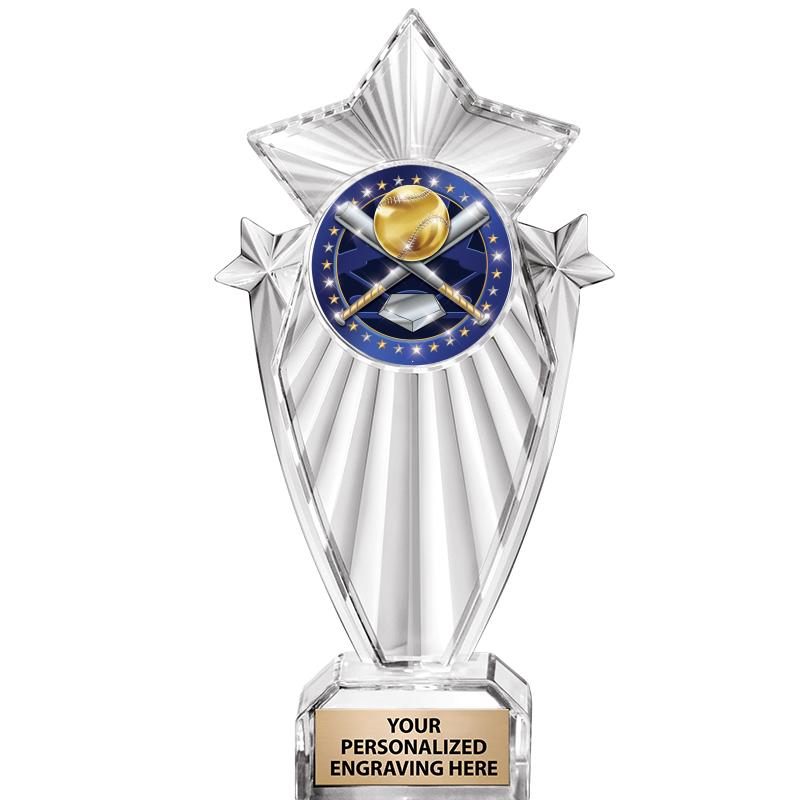 8"CLEAR STARGRAM ICICLE TROPHY