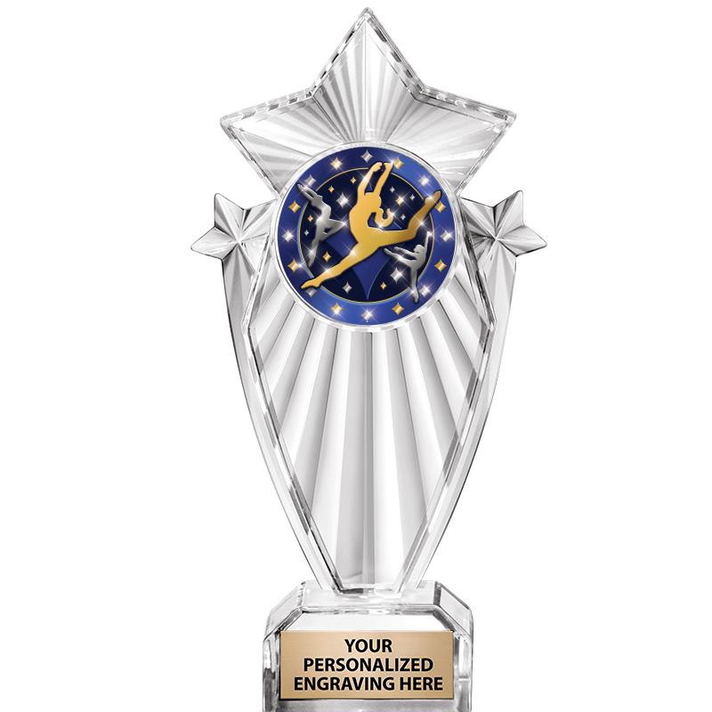 8"CLEAR STARGRAM ICICLE TROPHY