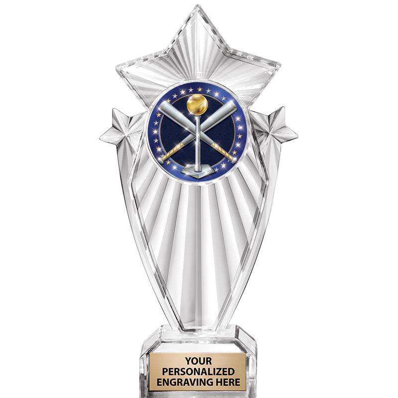 8"CLEAR STARGRAM ICICLE TROPHY