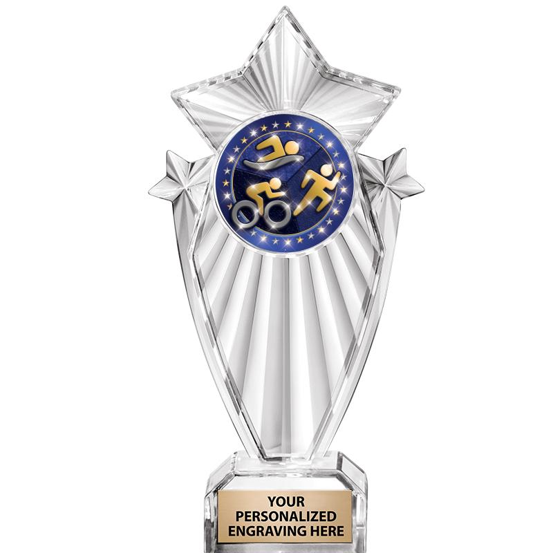 8"CLEAR STARGRAM ICICLE TROPHY