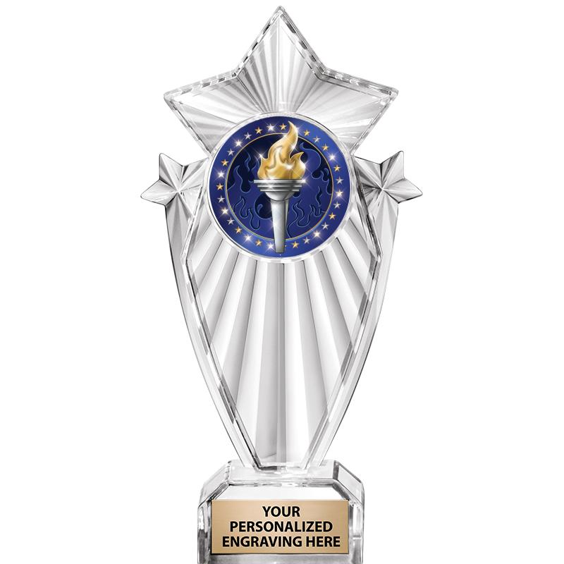 8"CLEAR STARGRAM ICICLE TROPHY