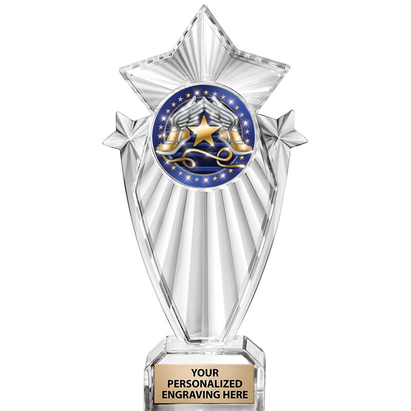 8"CLEAR STARGRAM ICICLE TROPHY