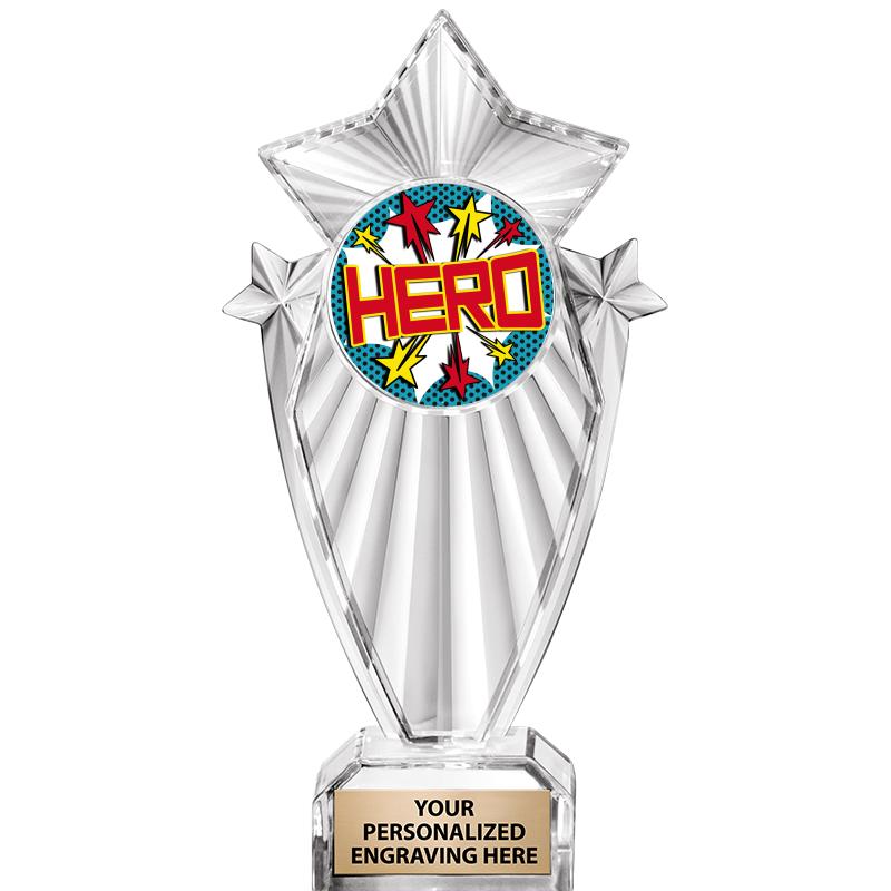 8"CLEAR STARGRAM ICICLE TROPHY