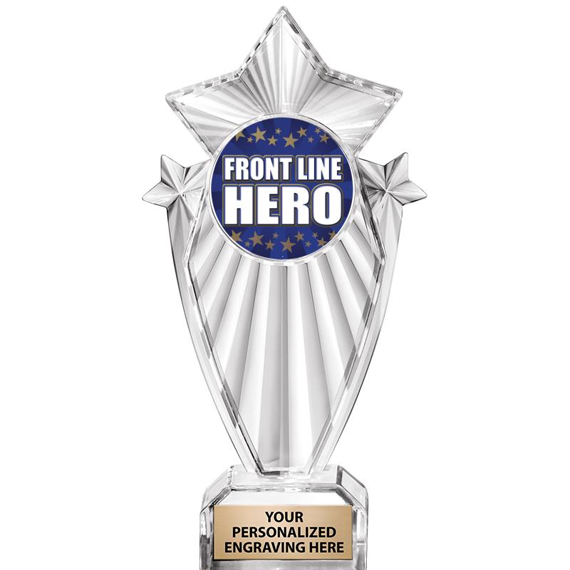 8"CLEAR STARGRAM ICICLE TROPHY