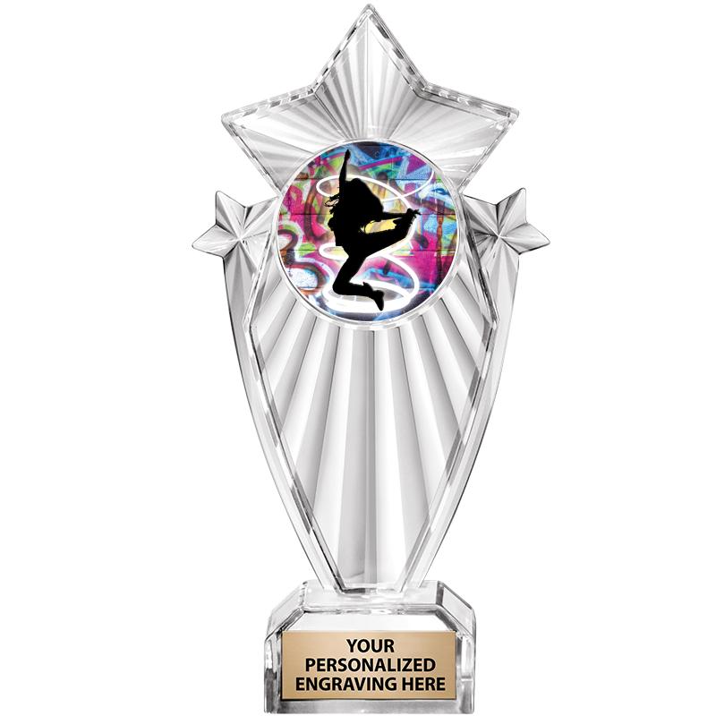 8"CLEAR STARGRAM ICICLE TROPHY