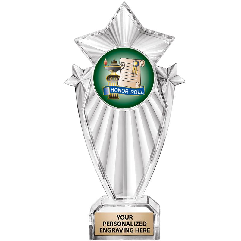 8"CLEAR STARGRAM ICICLE TROPHY