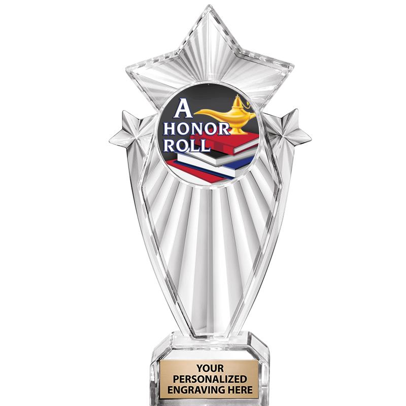 8"CLEAR STARGRAM ICICLE TROPHY