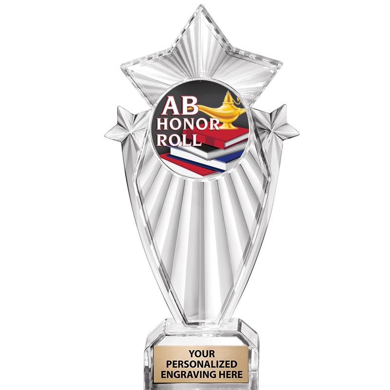 8"CLEAR STARGRAM ICICLE TROPHY