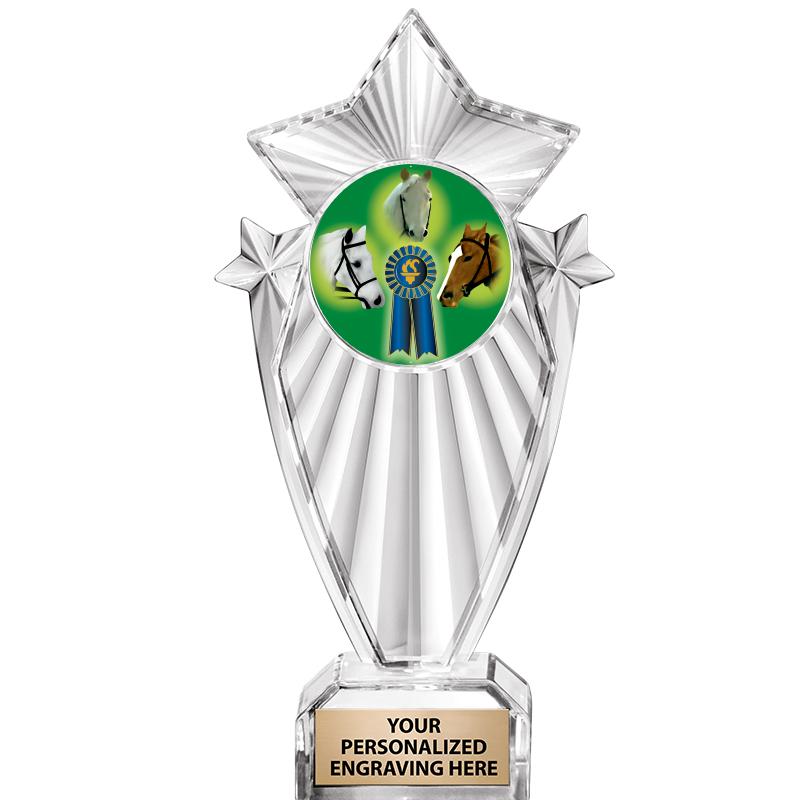 8"CLEAR STARGRAM ICICLE TROPHY