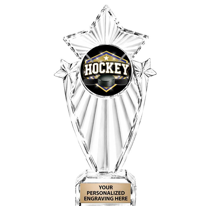 8"CLEAR STARGRAM ICICLE TROPHY