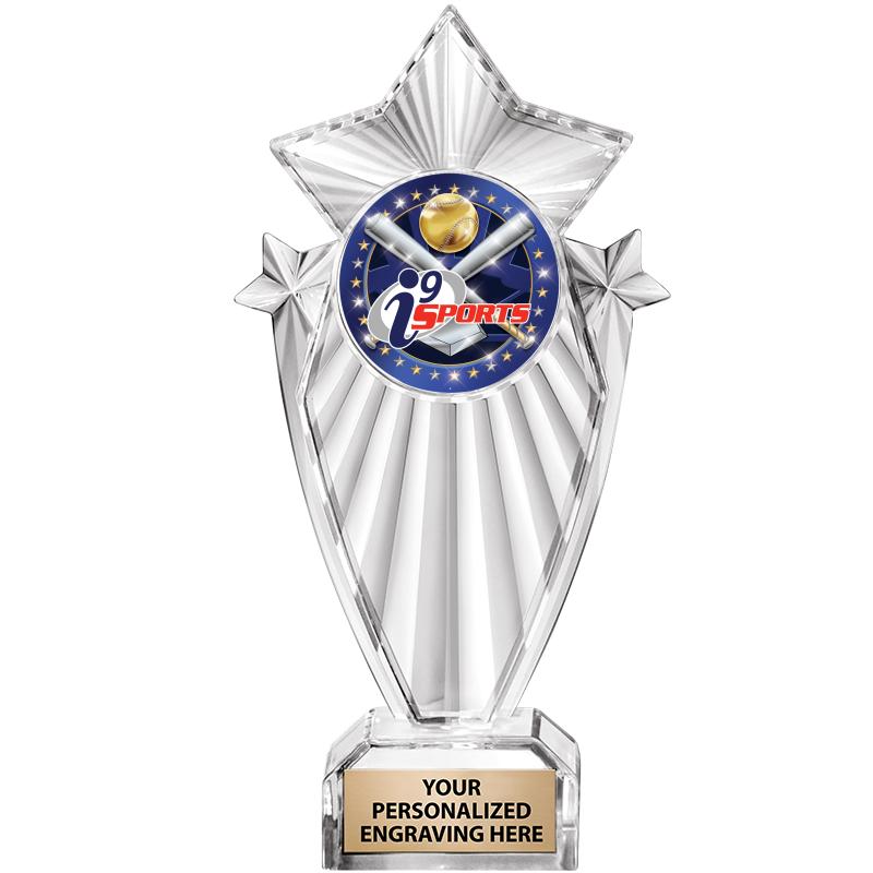 8"CLEAR STARGRAM ICICLE TROPHY