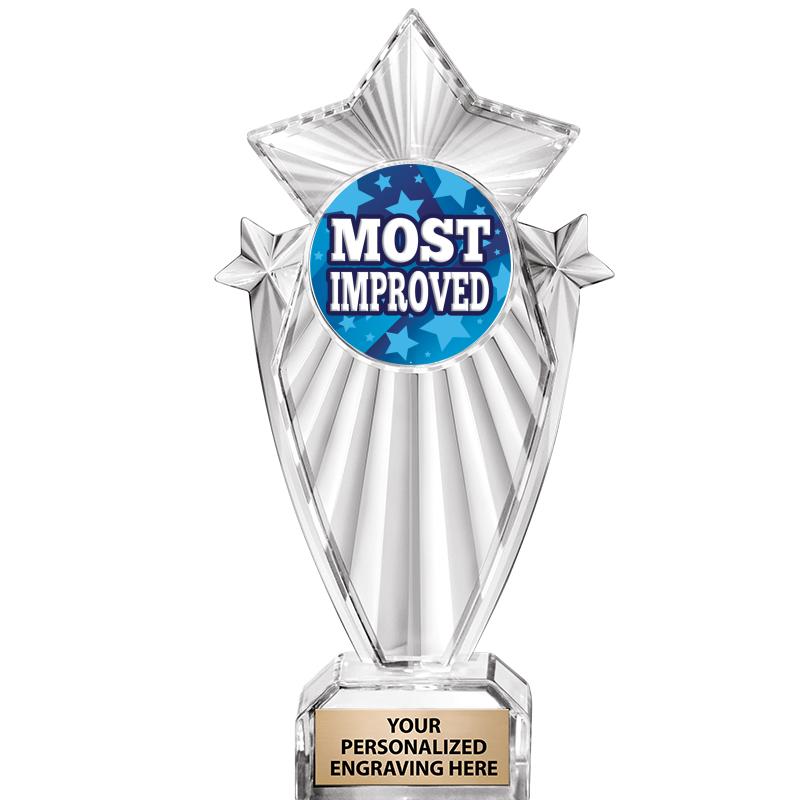 8"CLEAR STARGRAM ICICLE TROPHY