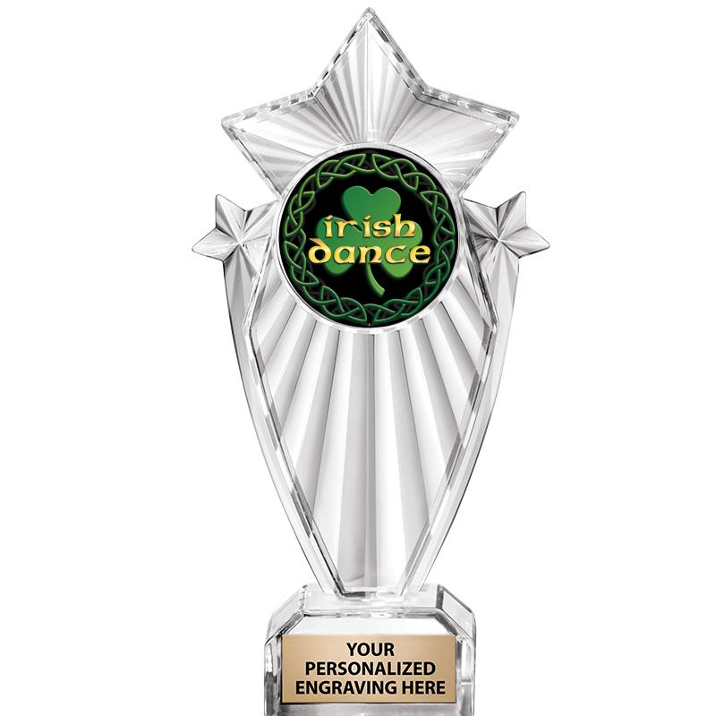 8"CLEAR STARGRAM ICICLE TROPHY