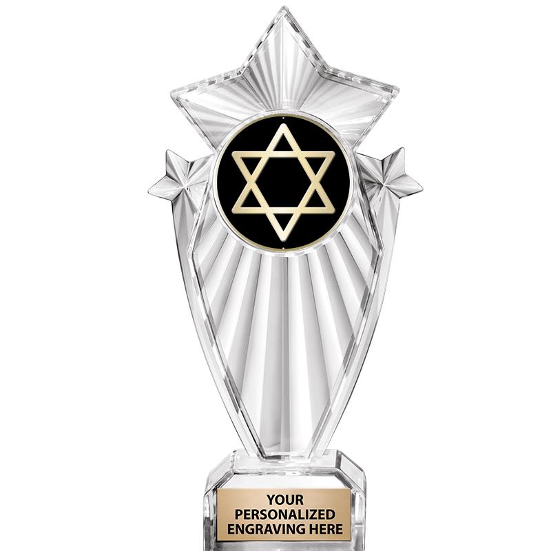 8"CLEAR STARGRAM ICICLE TROPHY