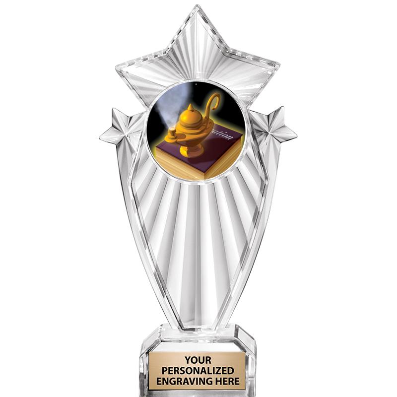 8"CLEAR STARGRAM ICICLE TROPHY