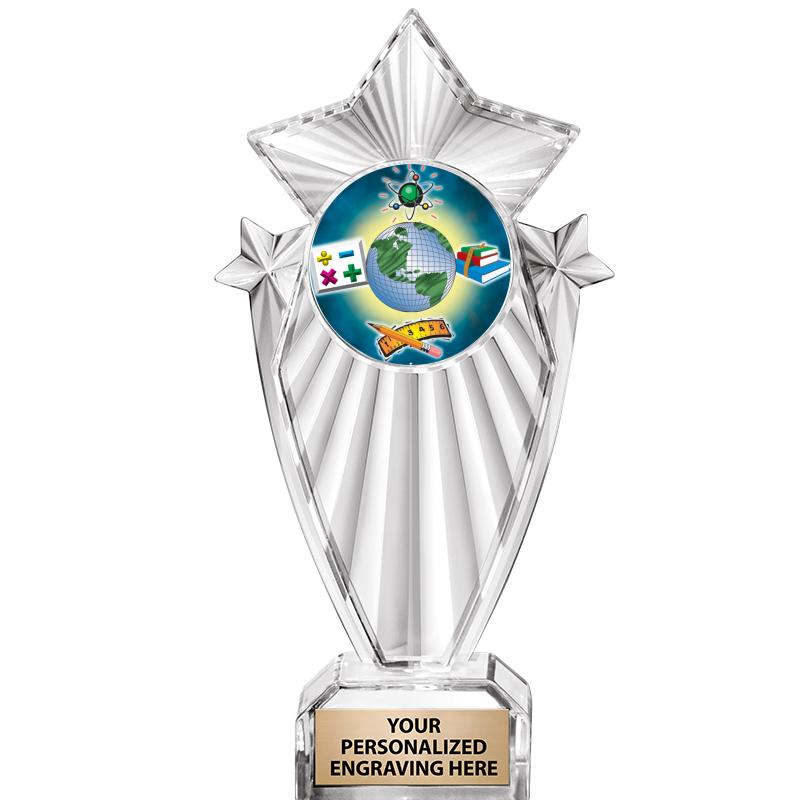 8"CLEAR STARGRAM ICICLE TROPHY