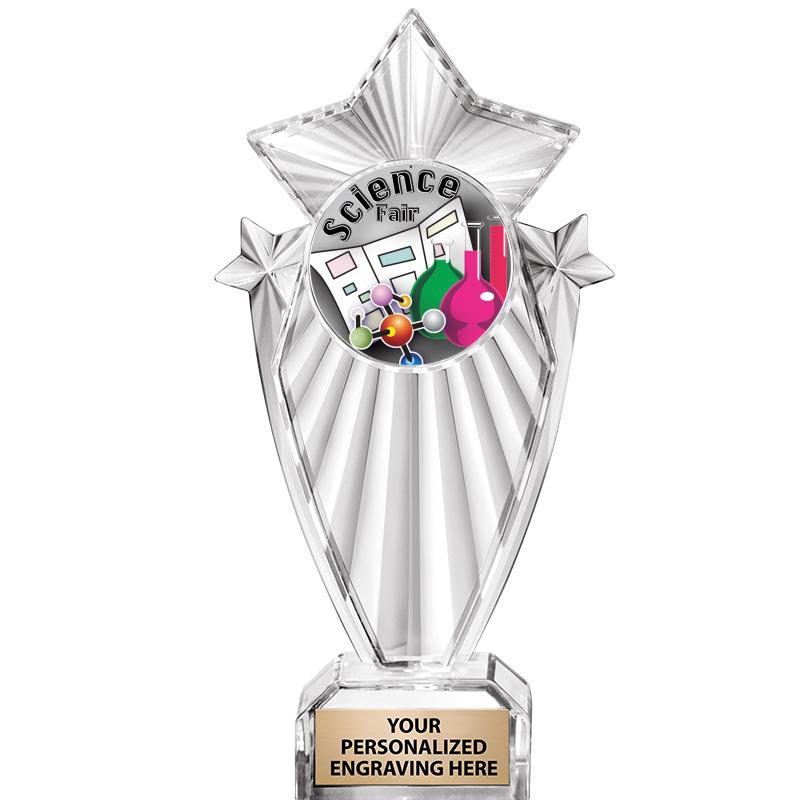 8"CLEAR STARGRAM ICICLE TROPHY