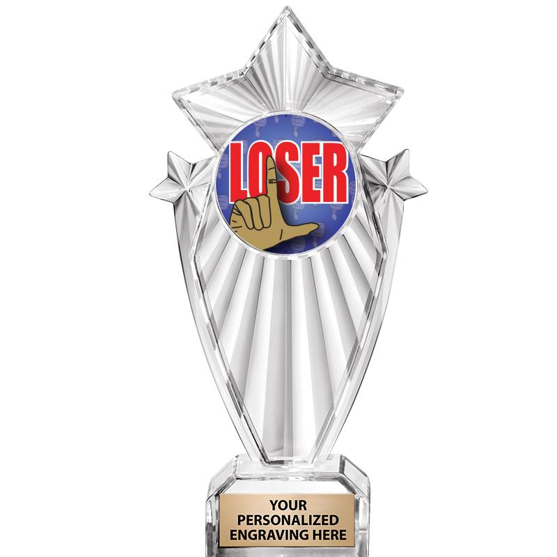 8"CLEAR STARGRAM ICICLE TROPHY