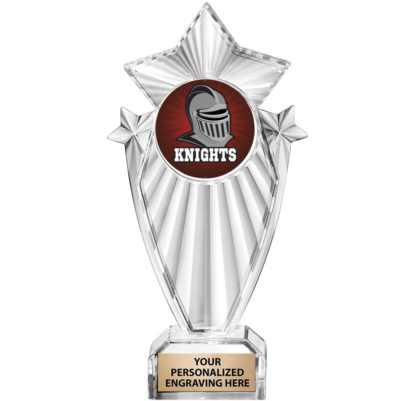 8"CLEAR STARGRAM ICICLE TROPHY