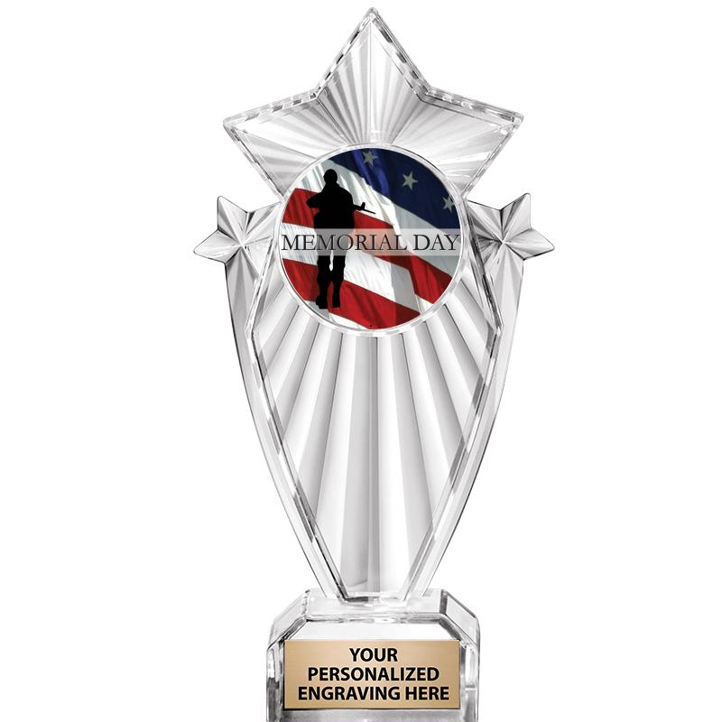 8"CLEAR STARGRAM ICICLE TROPHY