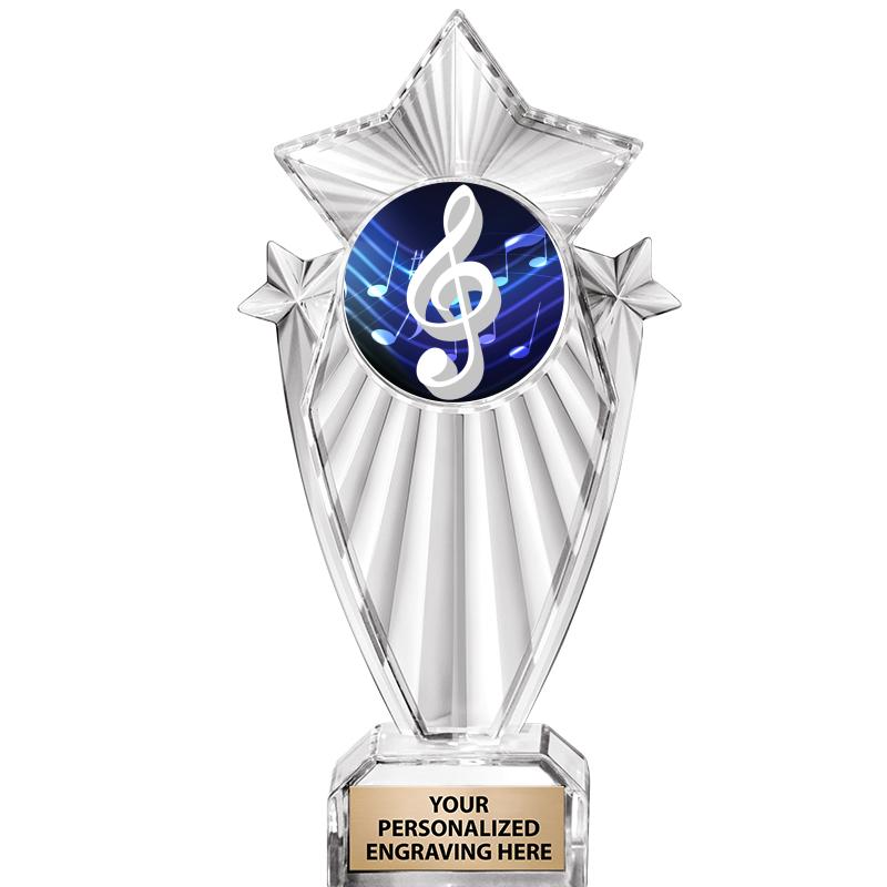 8"CLEAR STARGRAM ICICLE TROPHY