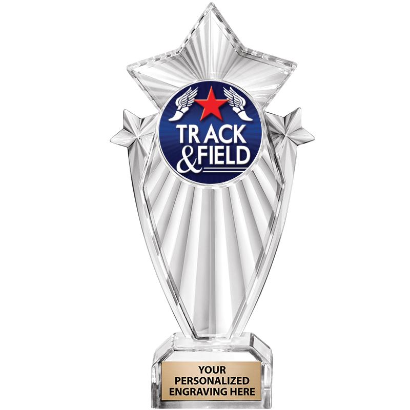 8"CLEAR STARGRAM ICICLE TROPHY