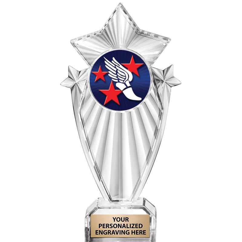 8"CLEAR STARGRAM ICICLE TROPHY