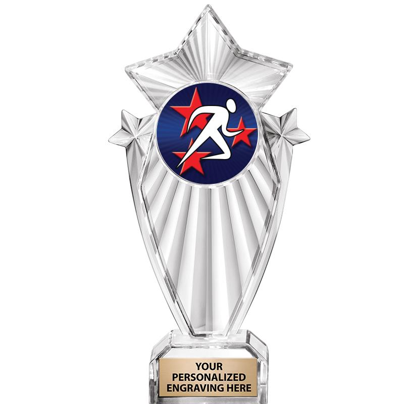 8"CLEAR STARGRAM ICICLE TROPHY