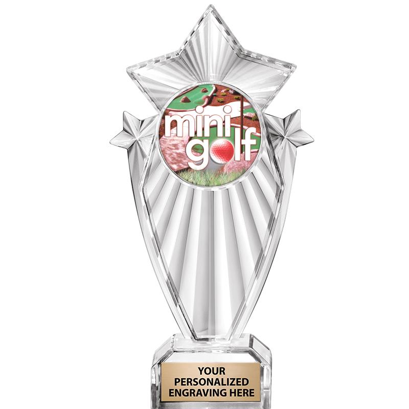 8"CLEAR STARGRAM ICICLE TROPHY