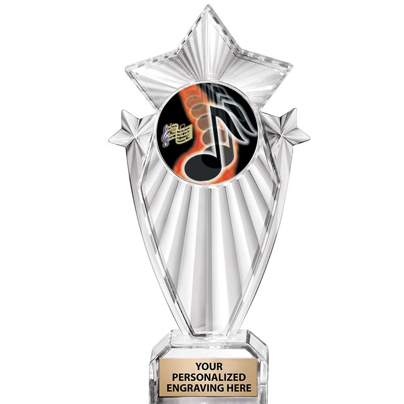 8"CLEAR STARGRAM ICICLE TROPHY