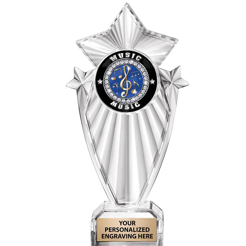 8"CLEAR STARGRAM ICICLE TROPHY