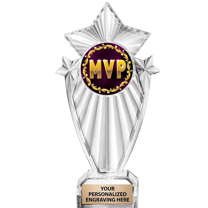 8"CLEAR STARGRAM ICICLE TROPHY