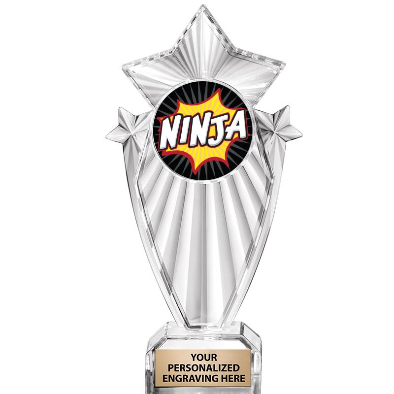 8"CLEAR STARGRAM ICICLE TROPHY